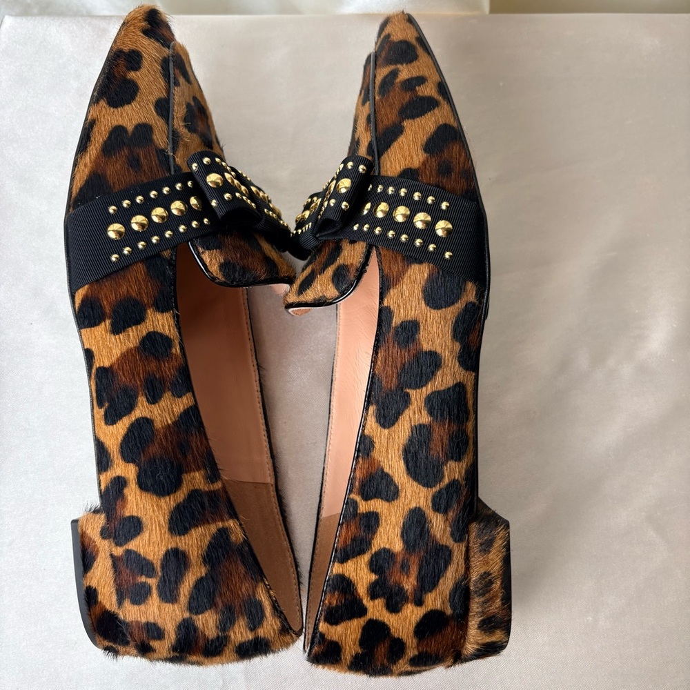 J Crew Calf Fur Leopard Print Flats- 6.5 - Picture 7 of 9